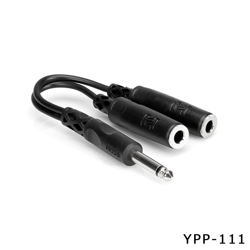 標準モノラル　分配ケーブル　TSフォンメス2つへ　HOSA YPP-111 | Hosa Technology