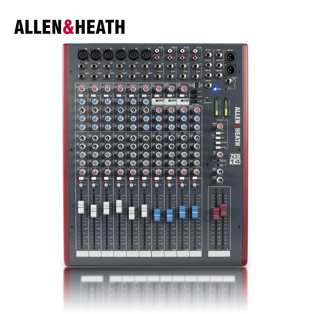 ALLEN&HEATH アナログミキサー ZED-14 動作良好 元箱付 Allen & Heath アナログミキサー ZED14 : 楽器のことならメリーネット