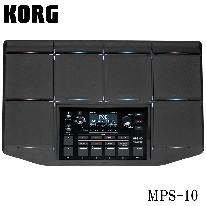 KORG MPS-10 サンプリングドラムパッド DRUM PERCUSSION & SAMPLER PAD コルグ｜merry-ys2