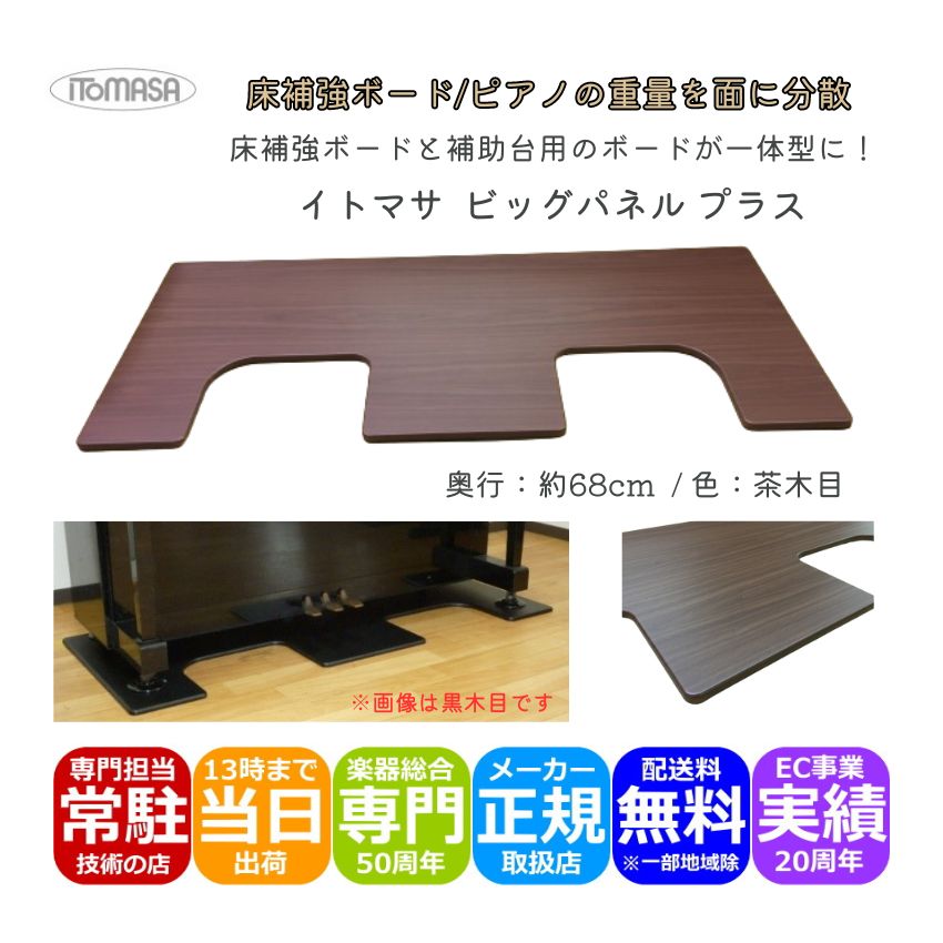 イトマサ 床補強ボード ビッグパネルプラス 茶木目 ピアノの重量を面に分散させるパネル ピアノボード ITOMASA 補助台との併用可能