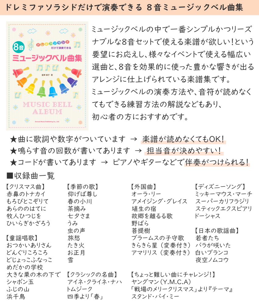 鈴木楽器製作所 スズキ ベルハーモニー ハンドベル デスクタイプ 8音＋