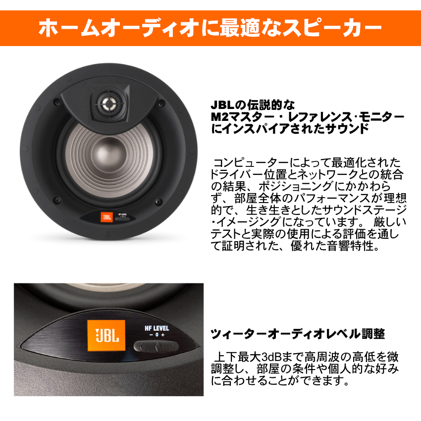 JBL 天井埋込スピーカー2本 2.1chセッ...の詳細画像3