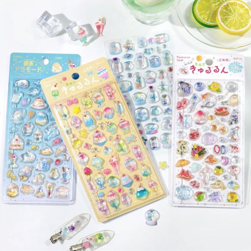 2026年夏限定 きゅるるんシール 喫茶アラモード 4種セット 正規品 シル