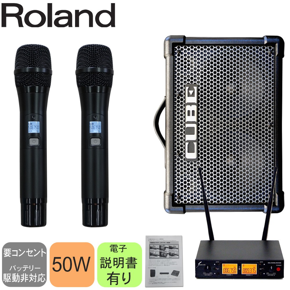Roland CUBE STREET EX ＋ワイヤレスマイク2本付き　簡易PAセット　 | ローランド