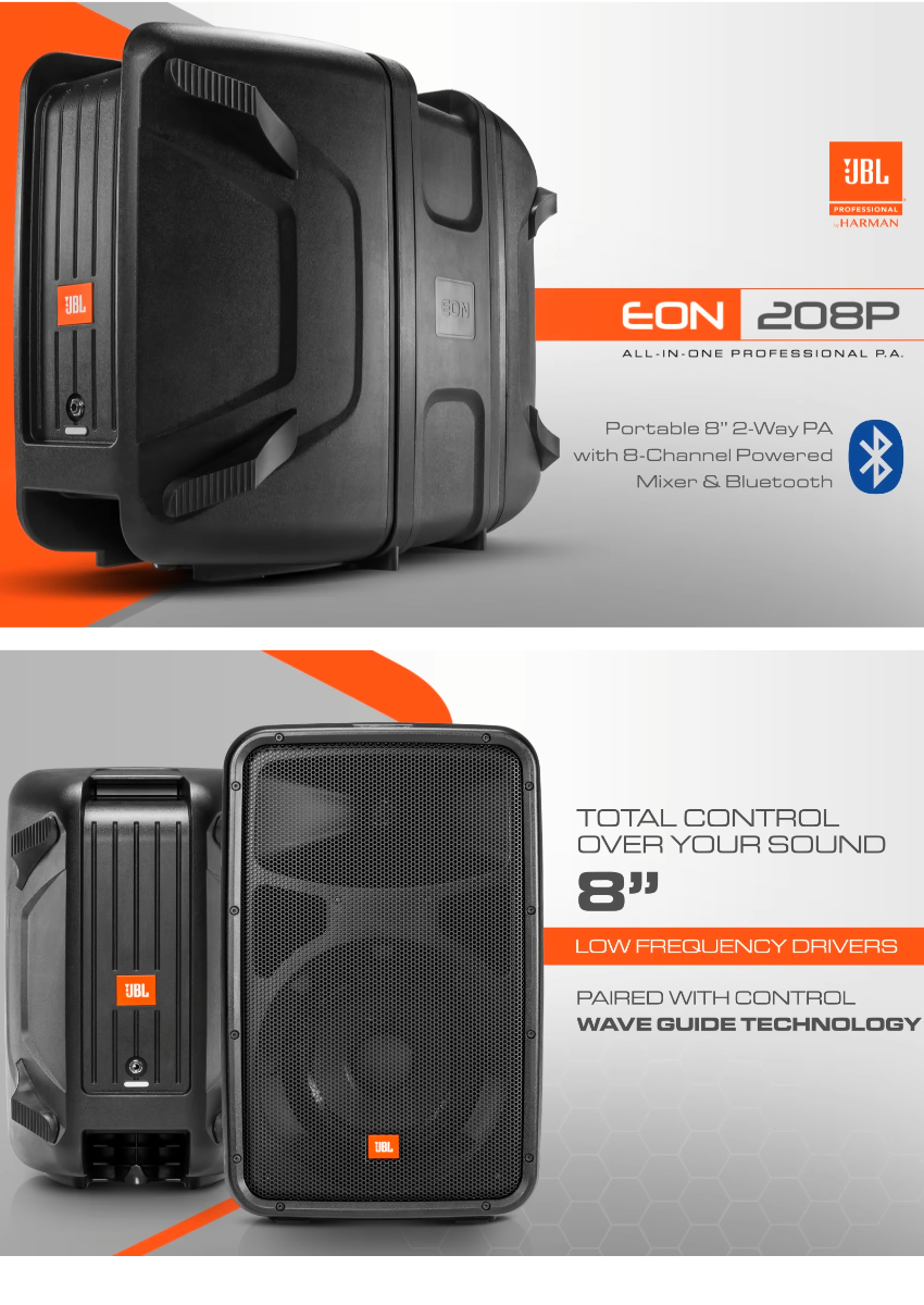 JBL 簡易PAセット EON208P + ワイヤレスマイク/ヘッドマイクセット_5