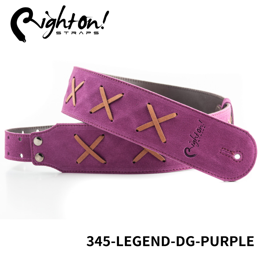 Right On! STRAPS ギターストラップ LEGEND DG PURPLE ライトオン！ストラップス