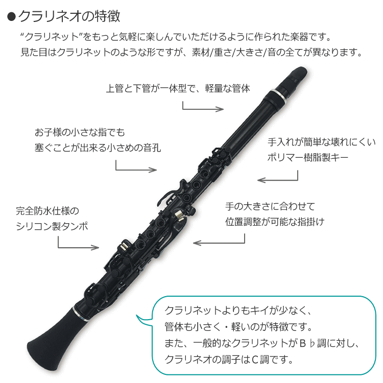 nuvo プラスチック製 クラリネット Clarineo クラリネオ ブラック