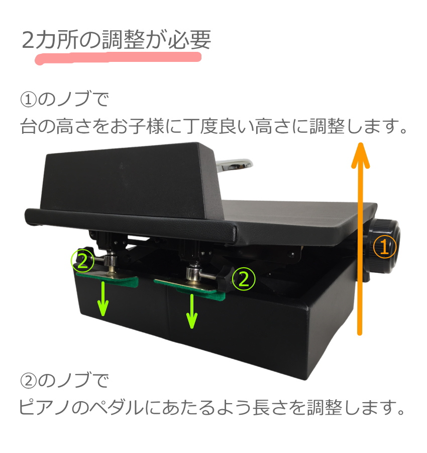 イトマサ ピアノ補助ペダル P-33PLUS 微調整可能なネジ式タイプ