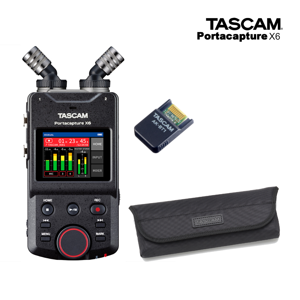 TASCAM Portacapture X6 ソフトケース+Bluetoothアダプターセット｜merry-ys2