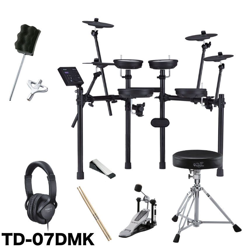 ローランド（Roland） コンパクトな電子ドラム TD-07DMK 3シンバル拡張