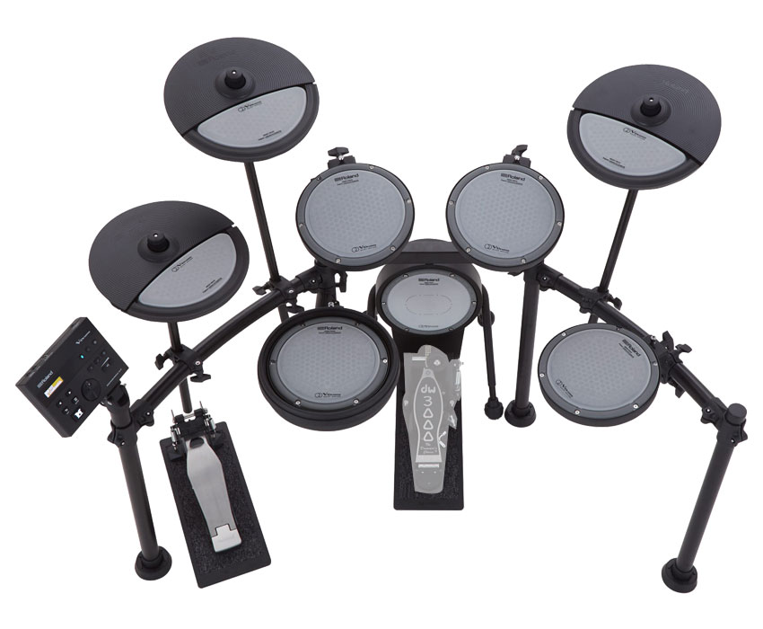 深夜に叩ける静音性 集合住宅でも安心 電子ドラム ローランド VQD106 V-Drums Quiet Design Roland 電子ドラムキット 防音・防振 ミニテーブルスタンド付き_4