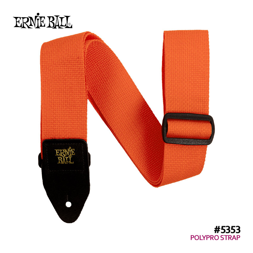 ERNiE BALL ギターストラップ POLYPRO STRAPS #5353 ORANGE オレンジ アーニーボール｜merry-ys3