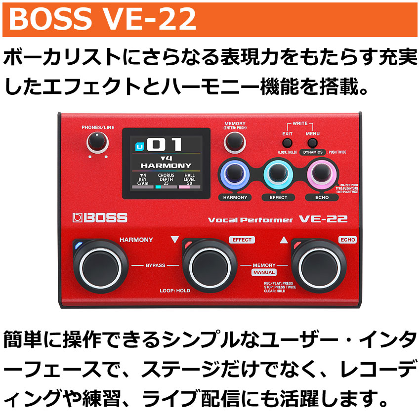 BOSS（ボス） ボーカルパフォーマー VE-22 Vocal Performer