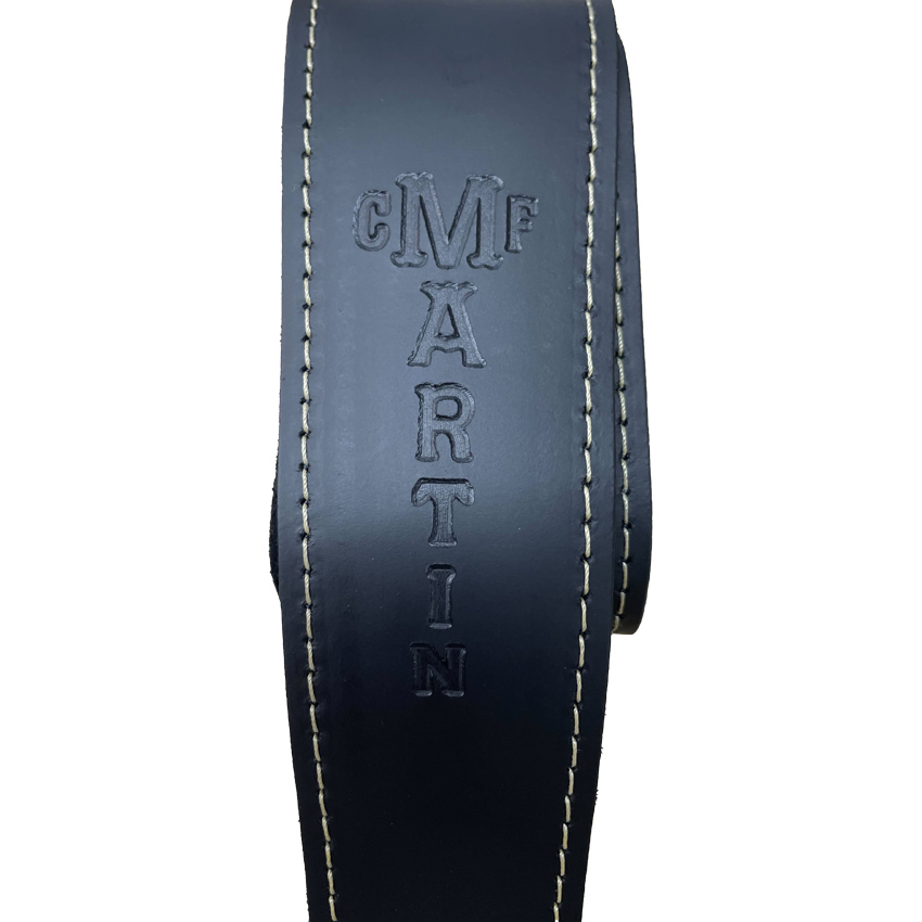 Martin ギターストラップ SLIM LEATHER STRAP 18A0046 BK ブラック レザーストラップ マーチン｜merry-ys3｜02