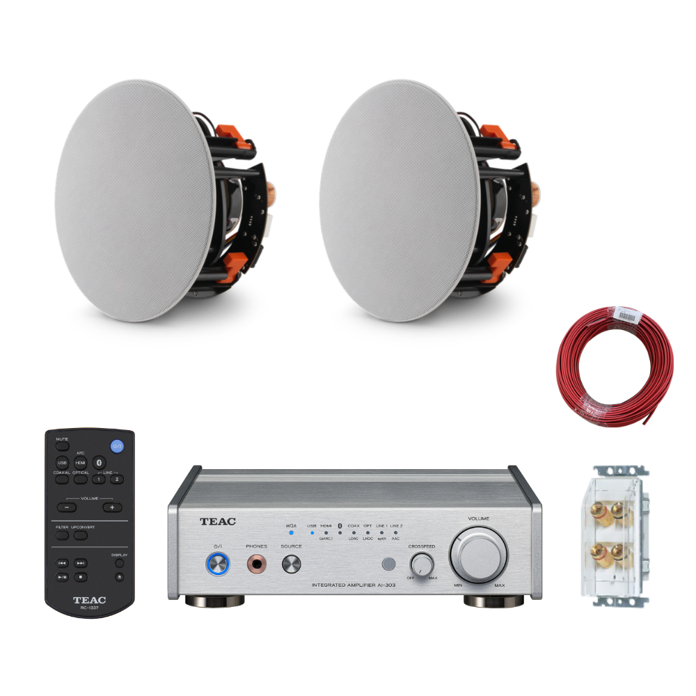 JBL ホームオーディオに最適な天井埋込スピーカー2本＋プリメインアンプセット Bluetooth HDMI対応