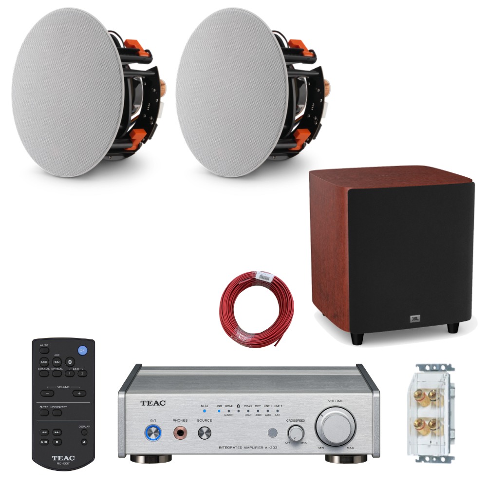 JBL by HARMAN 2.1 サブウーファー JBL（ジェイビーエル） 天井埋込スピーカー2本 2.1chセット プリメイン