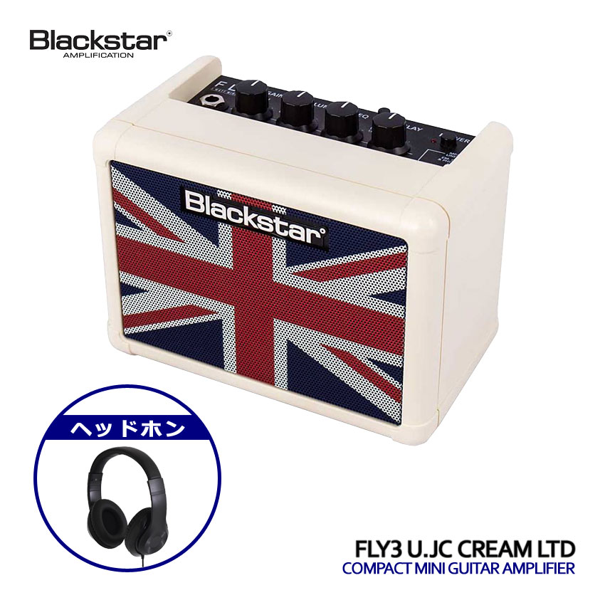 ヘッドホンセット Blackstar ミニギターアンプ FLY3 UNION JACK CREAM LTD ユニオンジャック ブラックスター