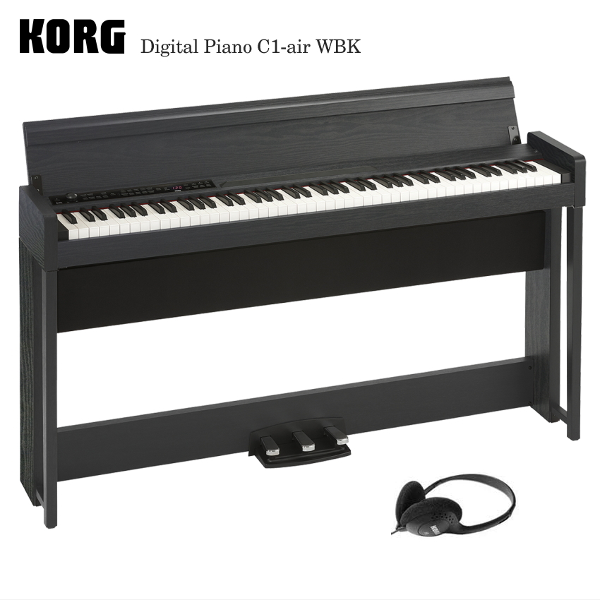 コルグ 電子ピアノ C1 air ウッデンブラック KORG C1 air WBK【Bluetooth対応】 :C1 air WBK:福山楽器センターYS店