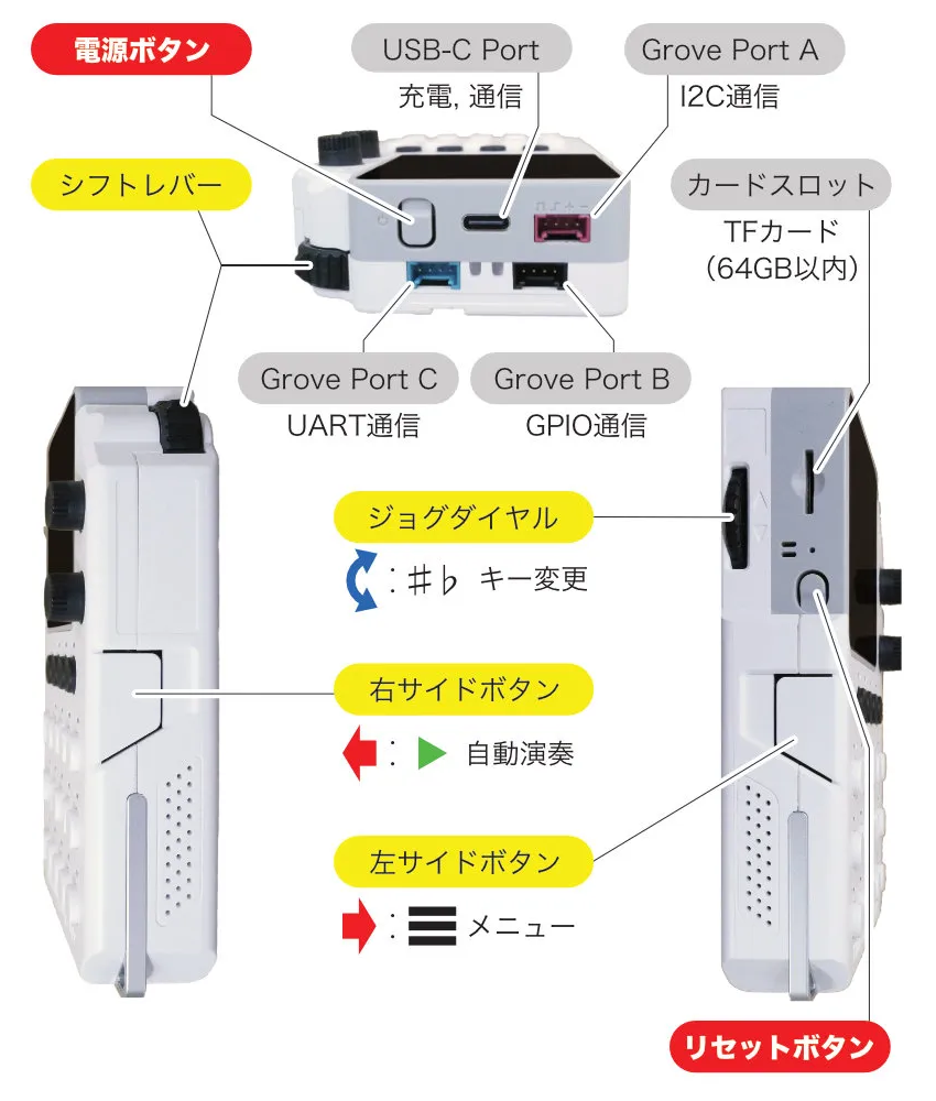 かんぷれ 電卓みたいにかんたんな楽器【黒色ケース付き】インスタ