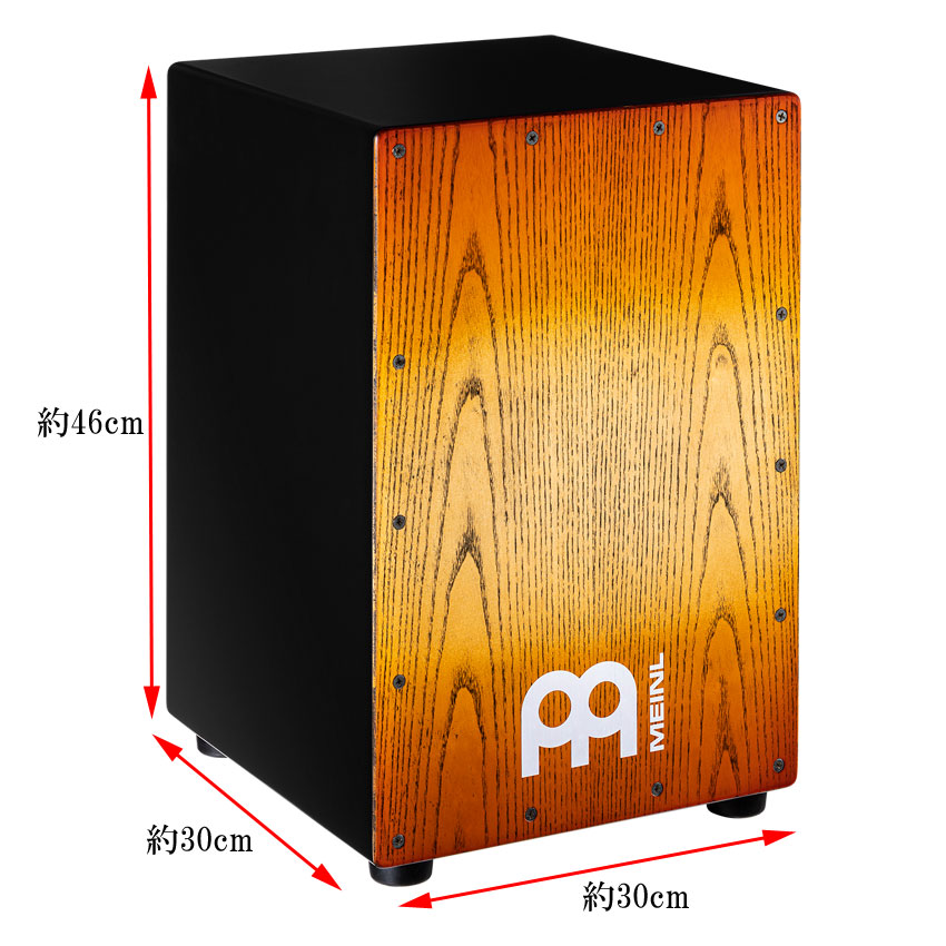 MEINL カホン MCAJ100BK-SAF+ マイネル ヘッドライナーシリーズ (Sonoran Amber Fade) カホン オレンジ Rockスプラッシュシンバル＆シンバルスタンド付き_1