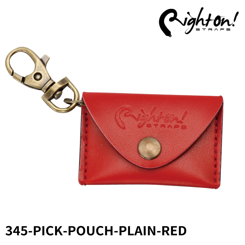 Right On! STRAPS ピックケース PICK POUCH PLAIN RED ライトオン！ストラップス｜merry-ys3