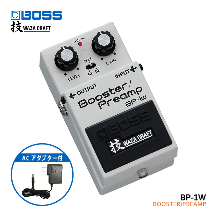 BOSS（楽器、器材） - ACアダプタ付き添い人 BOSS 技手工芸品続きもの ブースター/プリアンプ BP-1W BOOSTER/PREAMP 雇い主 エフェクター