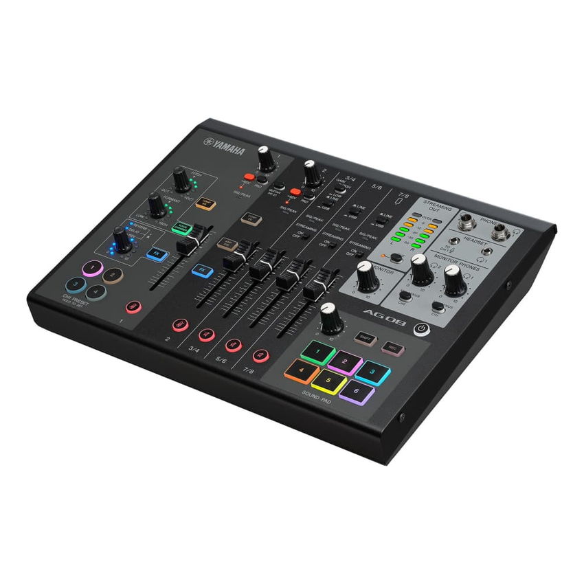 YAMAHA AG08 ブラック SHURE58マイク付き　動作確認済み YAMAHA（ヤマハ） YAMAHA AG08 ブラック ゲーム実況セット SHURE SM7B