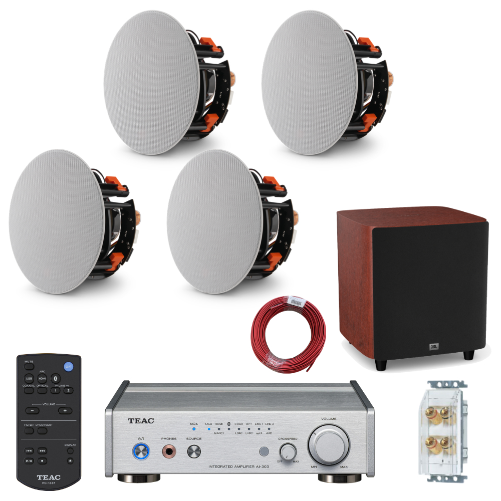 スピーカー　アンプセット　JBL marantz JBL（ジェイビーエル） 天井埋込スピーカー4本 2.1chセット プリメイン