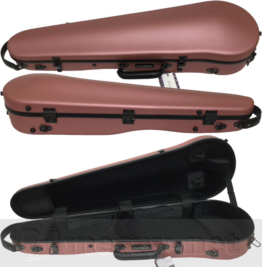 カーボンマック バイオリンケースCFV-2S サテンピンクゴールド　楽譜入れ付 Carbon Mac｜カーボンマック バイオリンケース CFV-2S サテン ピンク