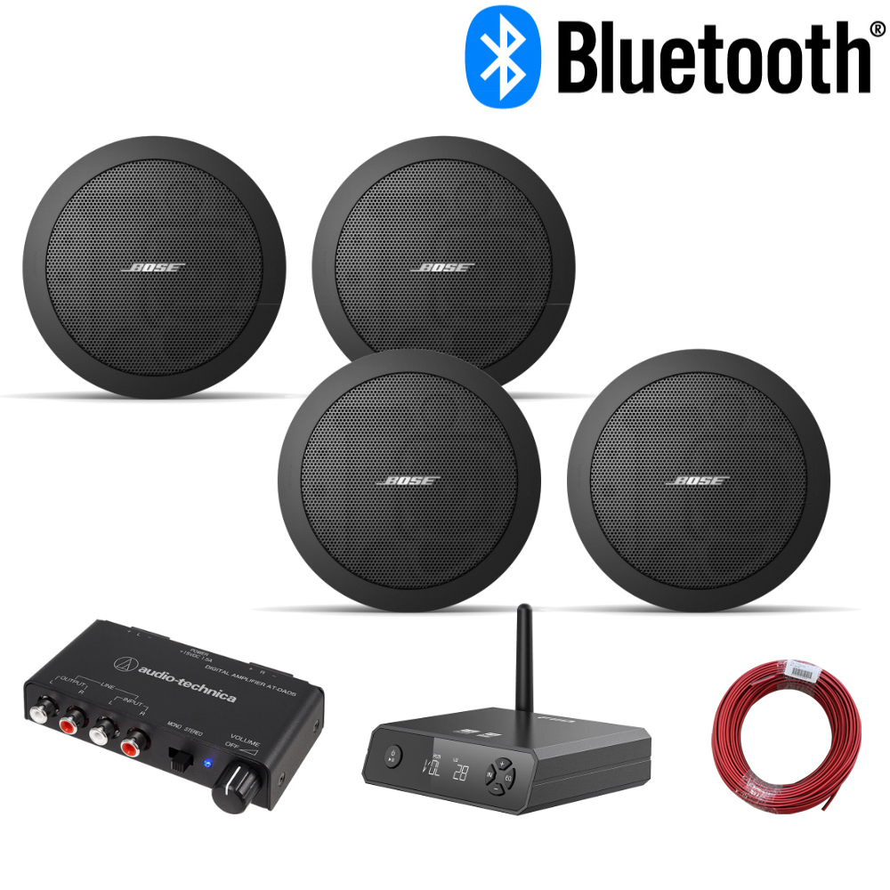 BOSE スピーカー 4台セット ブラック BOSE（ボーズ） 天井埋め込みスピーカー 黒 4台セット Bluetooth受信機