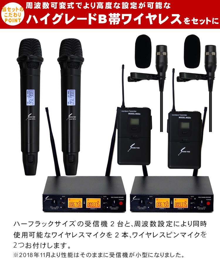 BOSE ボーズ 壁掛けスピーカー2台 + 天井埋込スピーカー2台 + ピンマイク2台 ワイヤレスマイク2本セット_3
