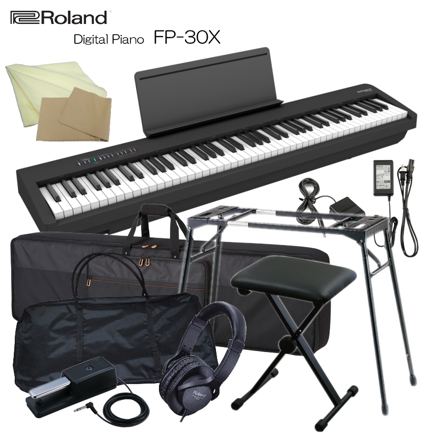 ローランド 電子ピアノ FP-30X ブラック Roland 88鍵デジタル