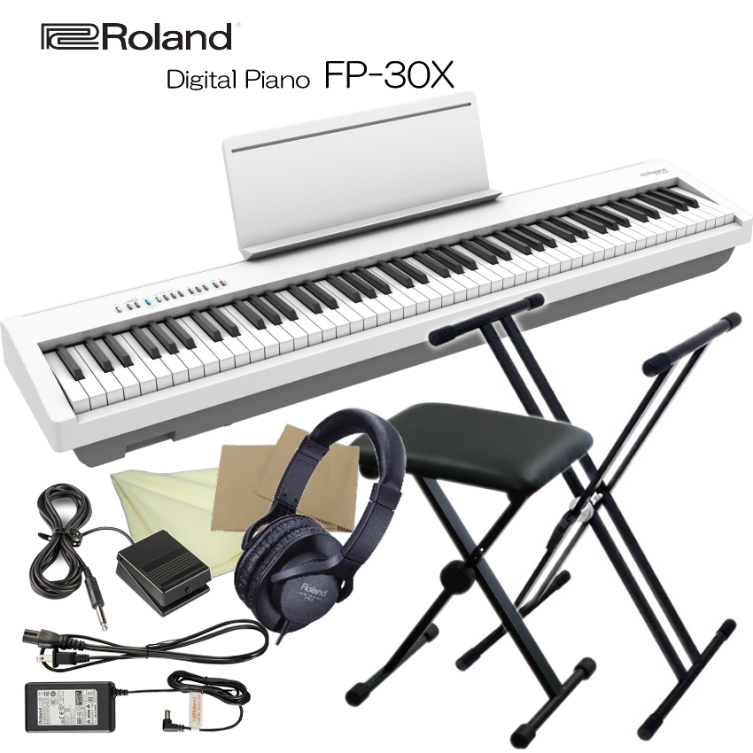 ローランド 電子ピアノ FP-30X ホワイト Roland 88鍵デジタル