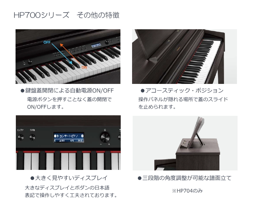 ローランド（Roland） 1台限定 セール□運送・設置付 HP702 ダーク
