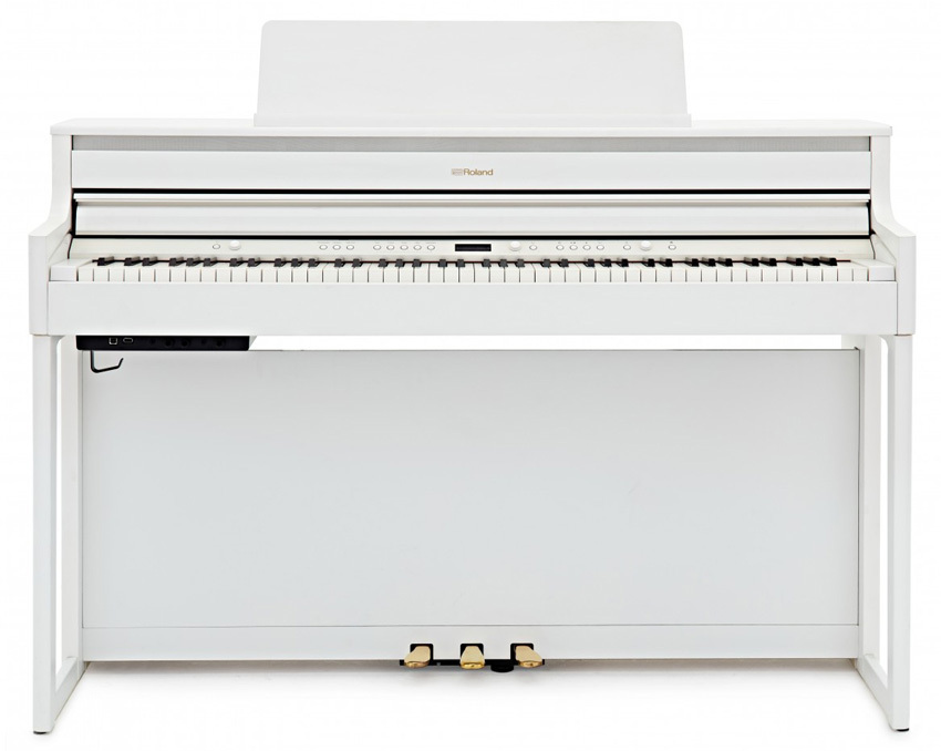【美品】Roland HP704 ピアノマット付き ローランド（Roland） 運送・設置付□ローランド HP704 ホワイト