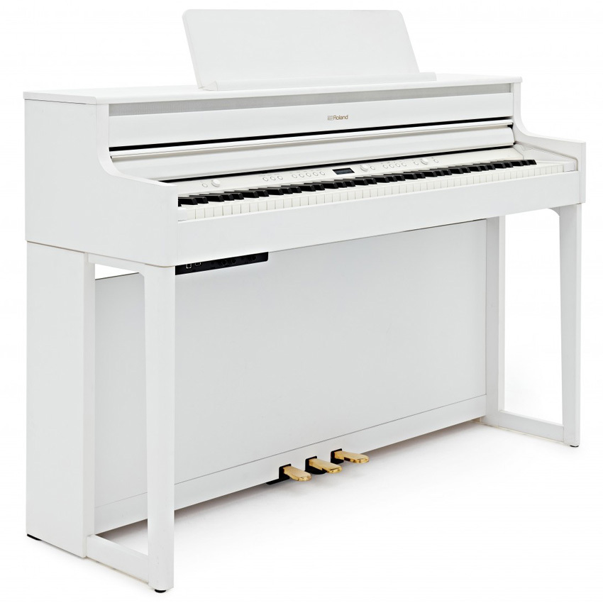 運送・設置付■ローランド HP704 ホワイト 「防音マット付き」Roland HP-704 WHS■代引不可の画像