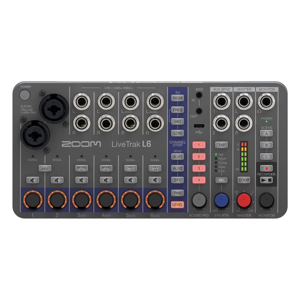 ズーム（zoom） 在庫僅少□ZOOM LiveTrak L6 ミキサー型MTR : 音響機材