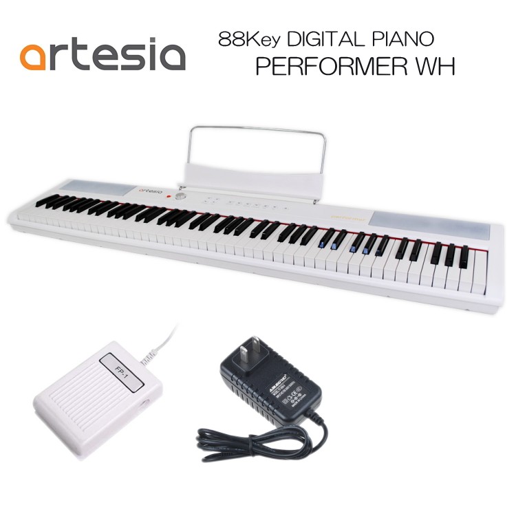 artesia 電子ピアノ Performer ホワイト□重量たったの7Kg