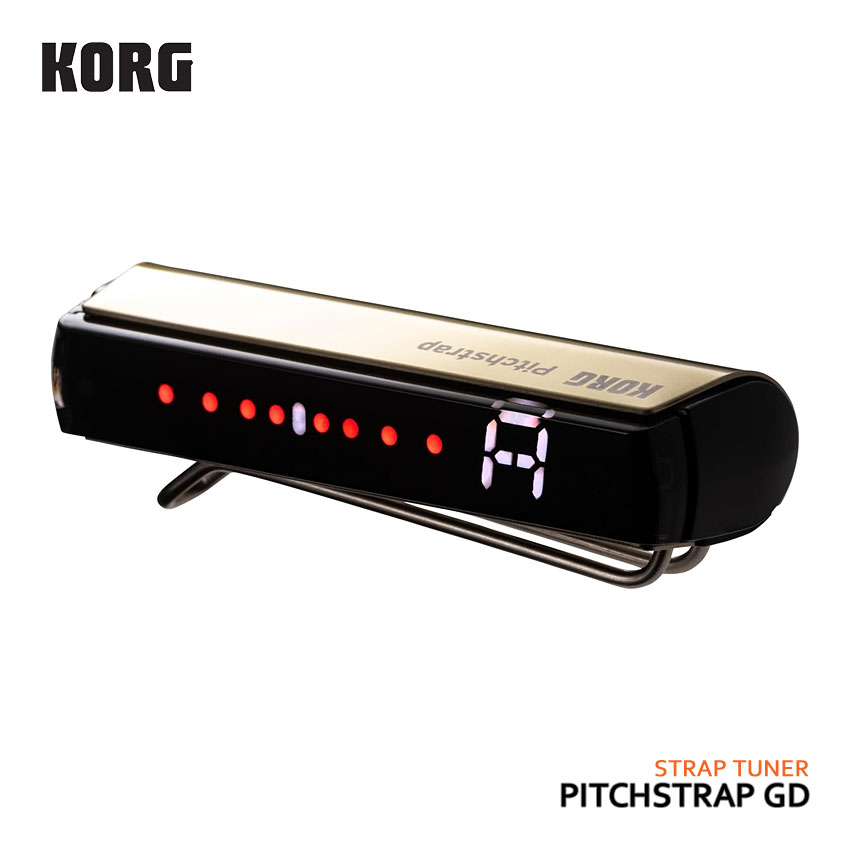 KORG コルグ ストラップ装着チューナー Pitchstrap PST-1 GD ピッチストラップ