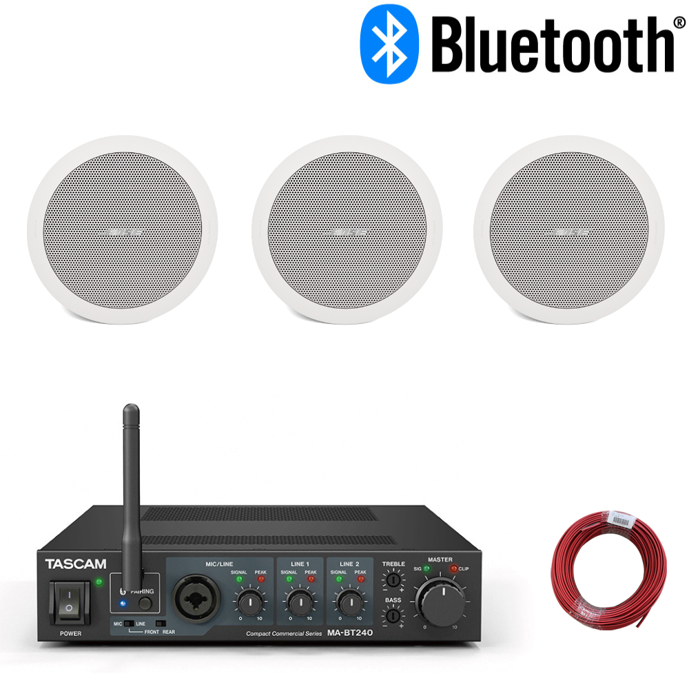 BOSE 天井埋込型スピーカー 3台セット Bluetooth対応アンプセット 店舗BGMやアナウンスに