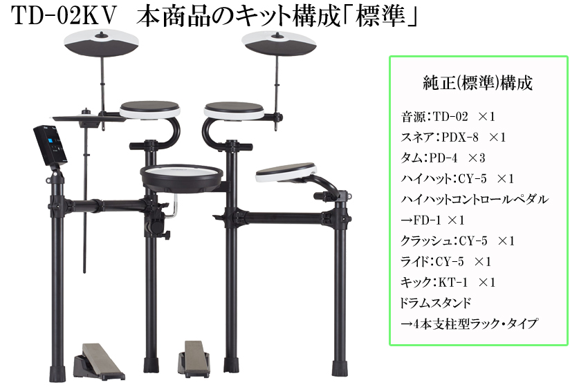 ローランド Roland V-Drums TD-02KV 電子ドラム スターター
