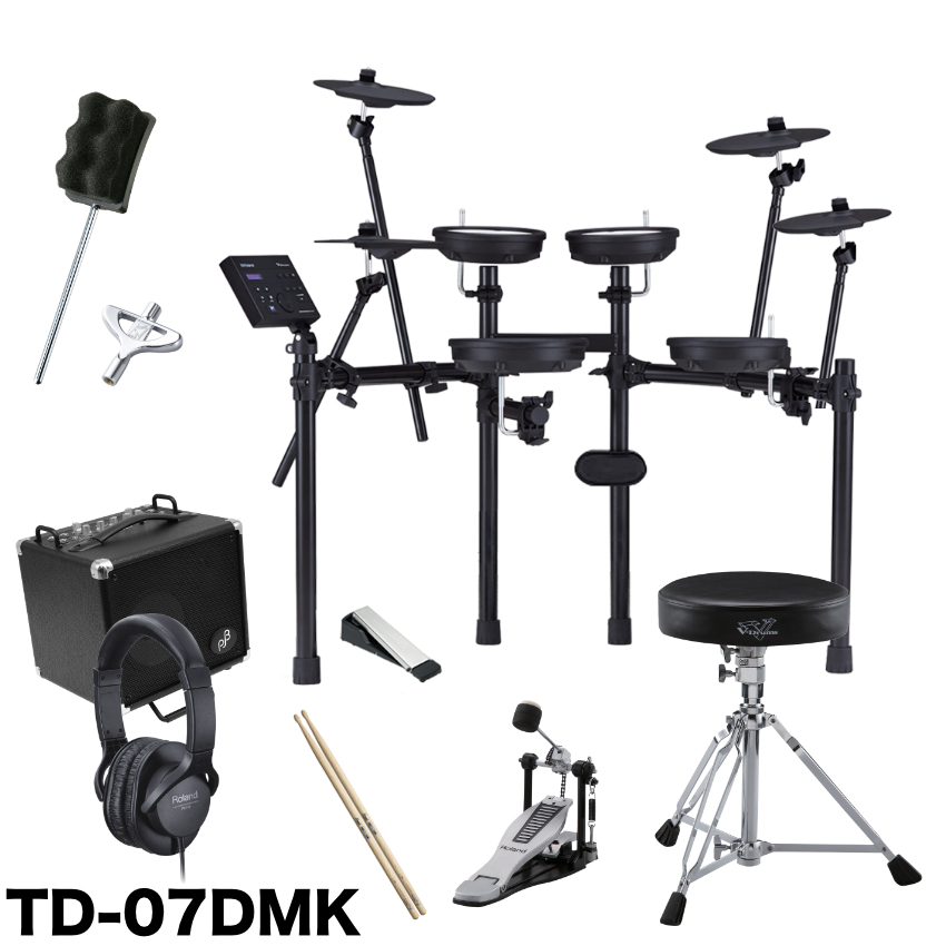 ローランド（Roland） コンパクトな電子ドラム TD-07DMK 3シンバル拡張 