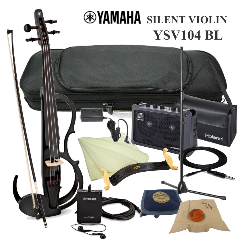 YAMAHA ヤマハ サイレント バイオリン YSV104 BL 「Roland 小型アンプ 