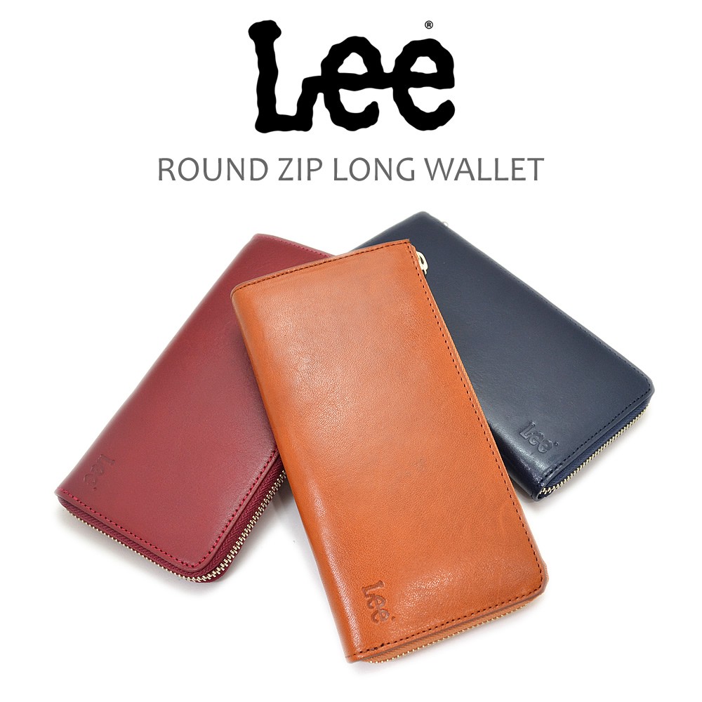 LEE リー イタリアンレザー ラウンドジップ ウォレット 長財布