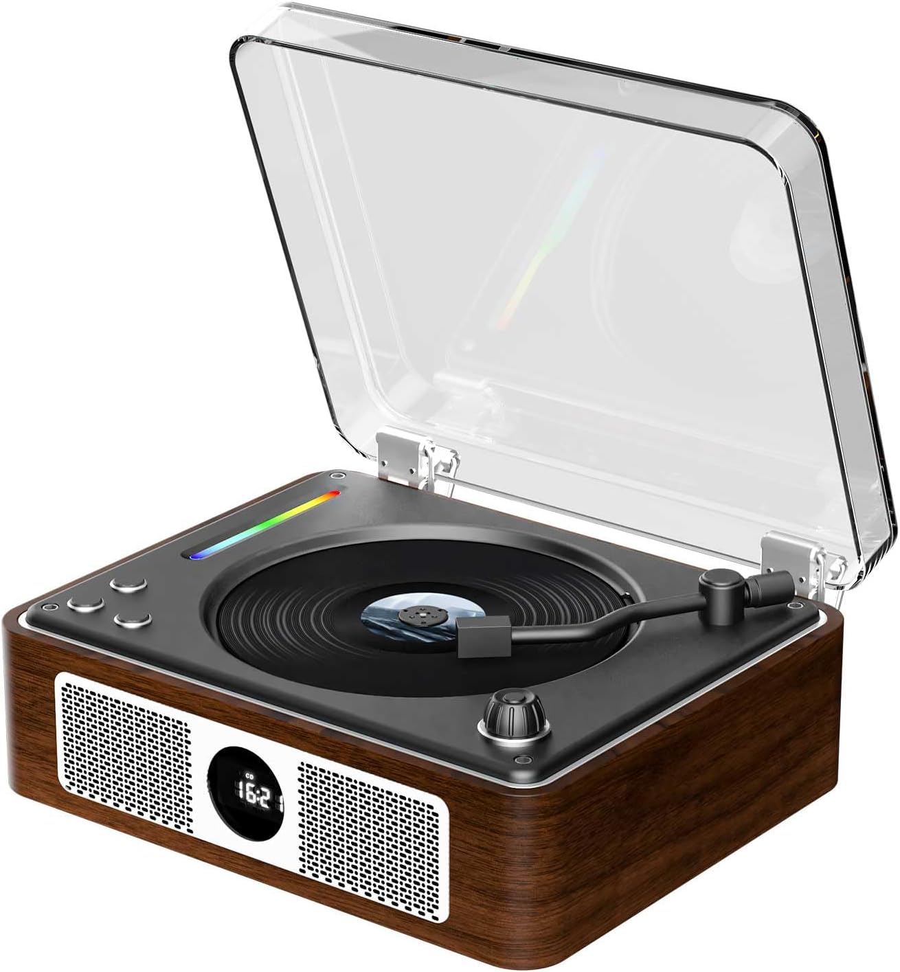 THINKYA CDプレーヤー Bluetooth受信/送信 レトロ 充電式 ステレオ