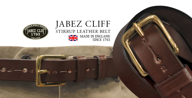 JABEZ CLIFF ジャべツクリフスティラップレザーベルト ( 幅3.2cm