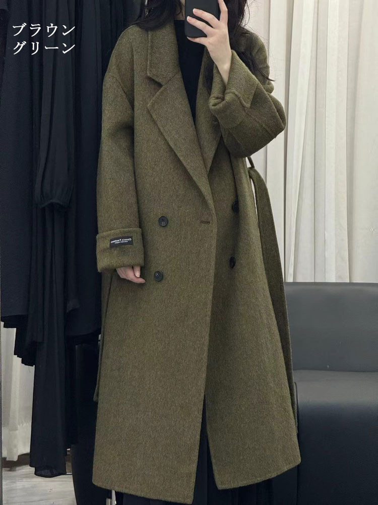 チェスターコート レディース 冬 ウール 混 秋冬 ロングコート