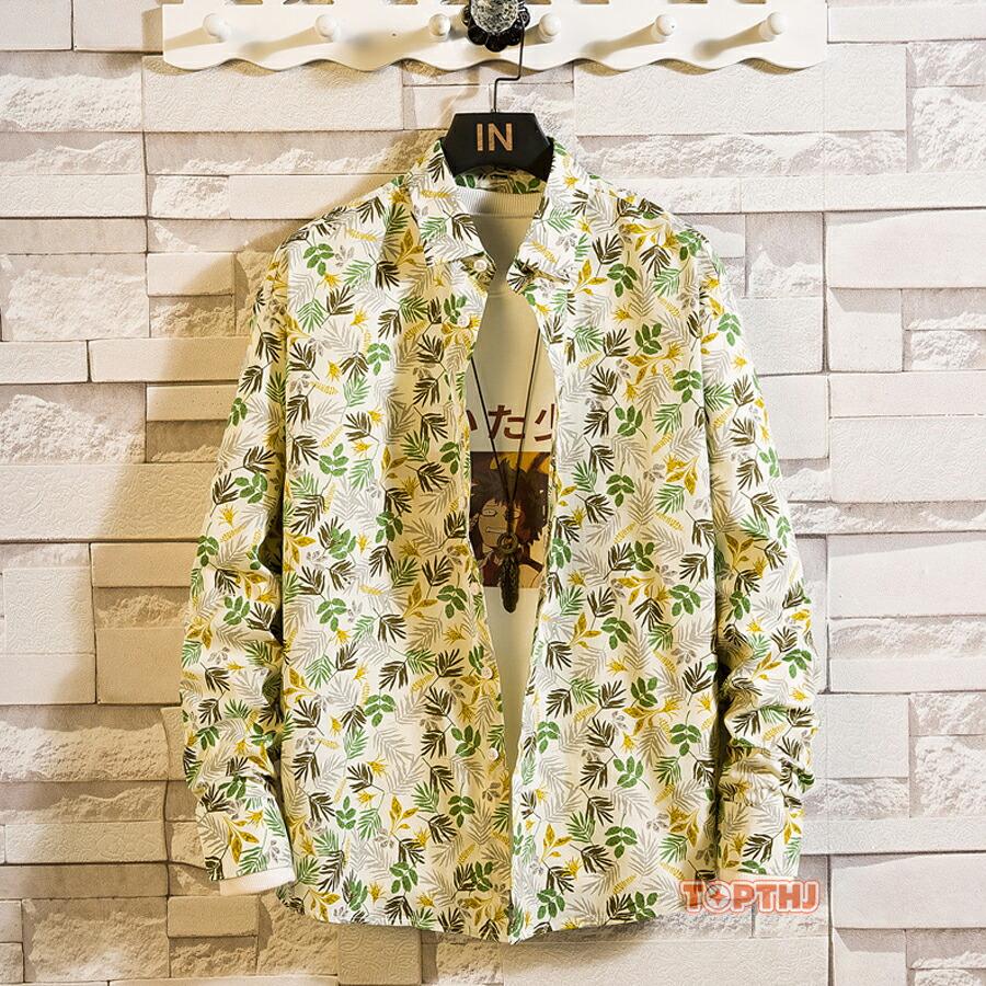 花柄シャツ メンズ 綿 長袖シャツ M-7XL アロハシャツ おしゃれ