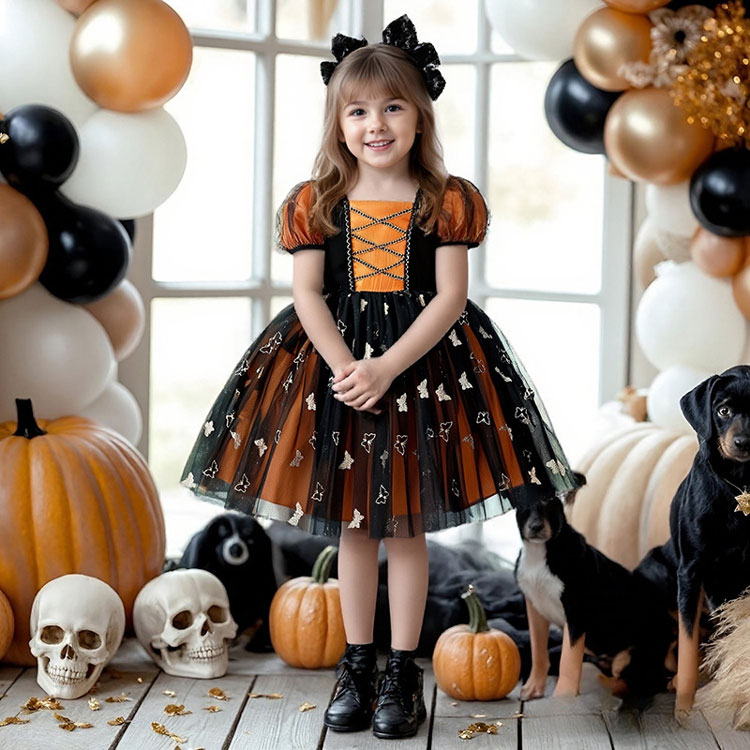 ハロウィン コスプレ 子供 ワンピース コスチューム 魔女 悪魔 巫女