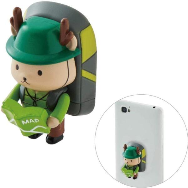 エレコム スマホリング スマホスタンド ちょいのせフレンズ [キャラクターをスマホにつけて落下防止] 山登りシカ P-STBFMCDEE | ブランド登録なし